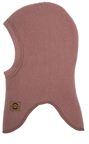 Mikk-line Schlupfmütze Kinder 86/92 Burlwood | Oeko-TEX Standard 100 | Balaclava Baby | Unisex-Design | Sturmhaube | Wolle