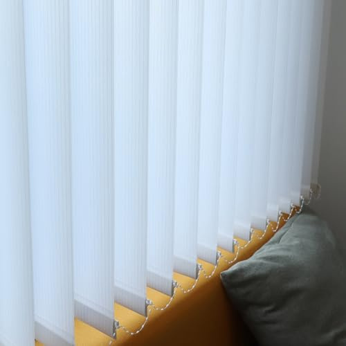 FENGSHOUU Vertikaljalousie 98mm Lamellenvorhang Schiebevorhang,Komplettset Vertikaljalousie,Durchscheinend Verdunkelungsjalousie,für Zuhause Büro,Inklusive Zubehör,Breite×Höhe (160cm x 220cm)