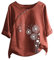 Tank Top Mujer Ofertas Ladies Summer Cotton Linen Blouse O-Neck Button-Down Short Sleeve Tops Women Dandelion Print Printed Casual Tops Blusa Ladies Summer T-Shirt Disponible E Summer Dress Ofertas