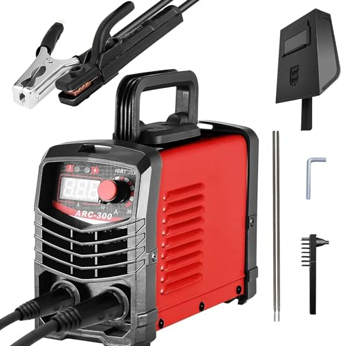 Saldatrice da 220 V, 300 A, ARC, saldatrice per filo di saldatura da 1,6 mm a 3,2 mm, saldatrice inverter IGBT per saldatura senza gas di protezione (A)