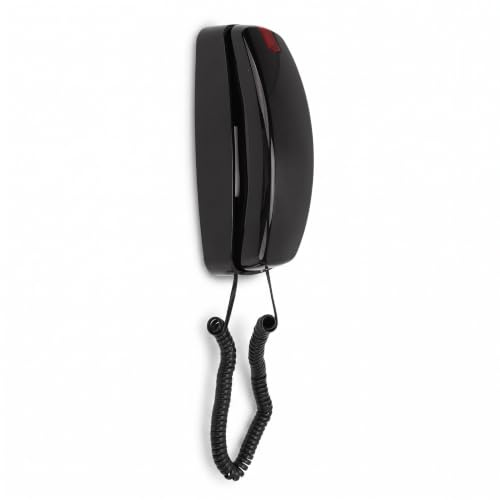 Festnetztelefon für Zuhause, Retro-Wandtelefone für Festnetz, Schnurgebundenes Telefon, an der Wand Montierbar, Große Tasten, Lautstärkeregler, Festnetz Im Alten Stil für (Black)