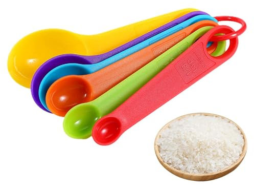Set di misurini | Cucchiai da cucina con scale di misurazione | Cucchiai di misurazione impilabili per principianti per farina, zucchero, sale e fagioli , cucchiaio di misurazione da cucina