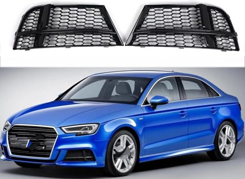 QDFGNKBAI Coche Rejillas Frontales de radiador para Audi A3 2017 2018 2019, Auto Parachoques Delantero Parrilla Carrocería Accesorios