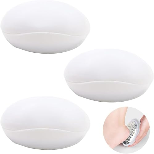3 PCS Egg-Shape Foot Grinder, Portable Manual Callus Remover for Hard Skin, Durable Pedicure Tool, Foot Grater for Dead Skin Removal, Smooth Feet Care (3 Pcs)