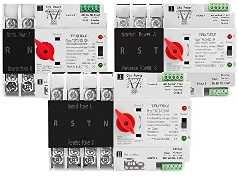 Diferencial Rearmable 1 Uds 2P 3P 4P ATS interruptor de transferencia automática de doble potencia interruptores selectores ininterrumpidos potencia ininterrumpida 2P 63A 100A 125A Disyuntor(3P,63A)
