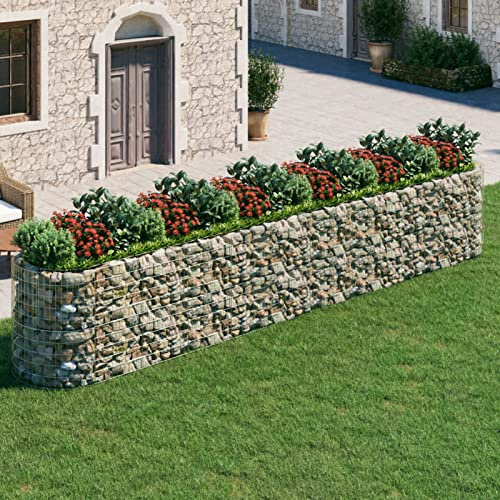 Xichuzi Gabionen-Hochbeet Verzinktes Eisen 600x100x100 cm, Pflanzkübel, Kräuterbeet, Hochbeete-kit, Pflanztrog, Vertikalbeet, Pflanzgefäße - 152049