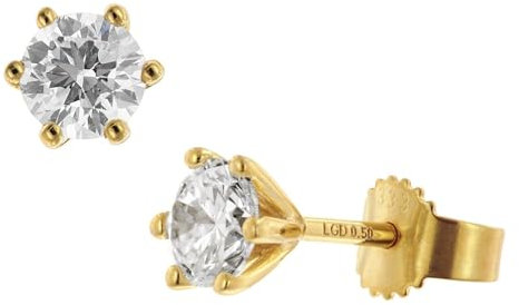 GLIZZ Lab Grown Diamant-Ohrstecker 1,0 ct. Gold 333 Brillant Ohrringe hochwertiger Ohrschmuck für Damen, wunderschönes Accessoire, GL8651