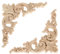 Aoleegatt 8 Apliques Madera 8 x 8 cm,sin Pintar,Decorativos,tallados,para Cama,Puerta,Armario,Techo,Pared,Muebles,decoración.