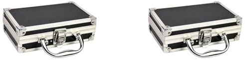 Gokoti 2X Werkzeugkasten Aus Aluminiumlegierung, Zubehör, Aufbewahrungsbox, Praktischer Aluminium-Koffer, Tragbarer, Kleiner Werkzeugkasten, Aufbewahrungsbox