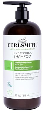 Curlsmith Frizz Control Shampoo | Frizz-Kontrollierendes Shampoo für Locken, Entfernt Rückstände, Alle Lockentypen, Vegan, 946 ml