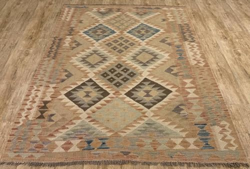 Rug Studios Teppich KELIM ORIGINAL | Farbe: Multi | Größe: 150 x 199 cm | Landhaus | Vintage | Modern | elegant | Wohnzimmer | Schlafzimmer | strapazierfähig und leicht zu reinigen