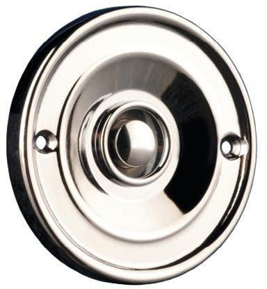 Wired Bell Flush Fit Push Chrome 63mm, with Chrome Button