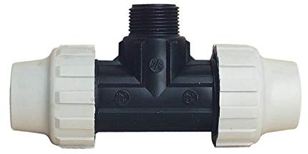 SOMATHERM FOR YOU, Raccord plastique Té Mâle 11/4 pour tube PE Ø40 mm - Installation rapide et facile - Résistant à 16 bars - Idéal pour irrigation et arrosage - Norme ACS