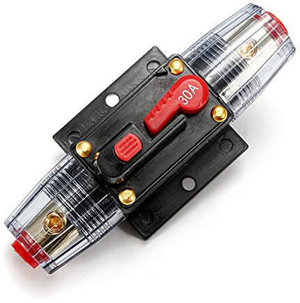 Buwico - DC 12 V, 20 A, 30 A, 50 A, 60 A, 80 A - Protection de voiture - Support de disjoncteur