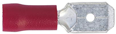 Sealey RT22 Push,On Male Terminal, Red