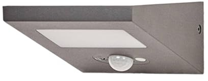 Lucande LED Solarleuchte außen Felin mit Bewegungsmelder (spritzwassergeschützt (Modern) in Alu aus Aluminium (1 flammig,) - Solar-Wandleuchten Wandlampe für Outdoor & Garten Außenwand/Hauswand