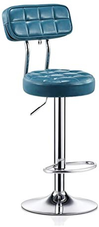 Barstuhl Barhocker Mit Lehne,Edelstahl Barhocker Höhenverstellbar,küchen Werkstatthocker,bartisch Mit Barhocker (Color : Bar stools Set of 2 Blue)