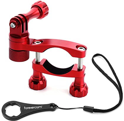 Forevercam 360°Rotation and Lock Mountain Bike Handlebar Aluminum Bike Motorcycle Mount Compatible for GoPro Action Cameras