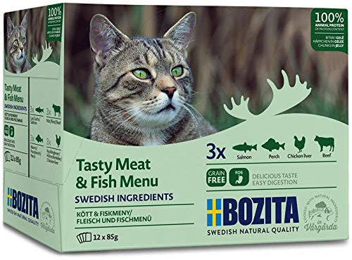 Bozita Häppchen in Gelee Mutlibox Fleisch & Fisch | 12 x 85g