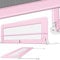 KESSER® Bettgitter 150 cm Bettschutzgitter Kinderbettgitter für Kinder Babybettgitter Klappbar, Tragbar, Kinderbett Kinderbettschutzgitter Rausfallschutz, Bett & Elternbett hoch: 42 cm, Rosa