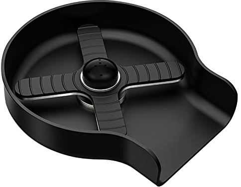 HGN Rinceur en Verre en Acier Inoxydable pour éviers de Cuisine, rondelle en métal, rinçage d'évier de Cuisine, Accessoires d'évier de Cuisine, Noir Mat