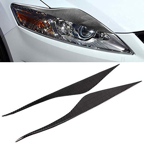 Scheinwerfer-Augenbraue, zartes Aussehen Scheinwerfer-Augenbraue Klare Textur Kohlefaser Schöne Außendekoration für Ford Mondeo Mk4 2007-2013