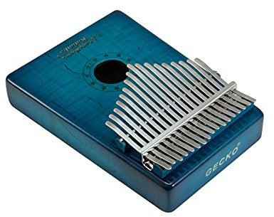 DIMAVERY KL-6 Kalimba,17 C, blau | Kalimba mit Holzkorpus und Resonanzloch