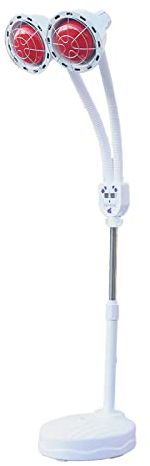 SHZICMY Infrarot Lampen 275W Infrarotlampe Wärmelampe Doppelkopf Rotlicht Lampe Massagelampe Infrarotlampe mit Ständer