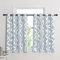 RYB HOME Kurze Verdunkelungsvorhänge für Schlafzimmer, Streifen-Wellenmuster, kleine Fenstervorhänge, moderner Stil für Salon, Kinderzimmer, Büro, B 132 x L 114,3 cm, 2 Stück, Hellgrau
