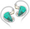 Yinyoo KZ AS16 PRO in Ear Auricolare, 8 driver bilanciati Armature Stage Studio Hifi IEM in Ear Monitor, isolamento acustico cablato Cuffie In-Ear da 3,5 mm Auricolari (ciano, senza microfono)