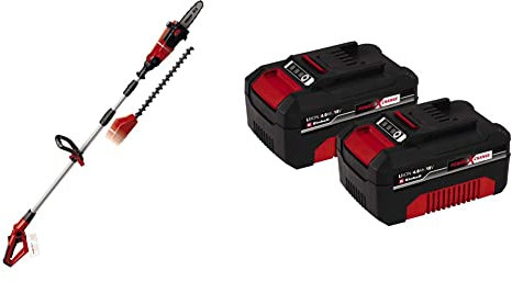 Einhell Utensile multifunzione a batteria GE-HC 18 Li T-Solo & Originale Twinpack Power X-Change (18 V, 2 pz. batterie da 4,0 Ah