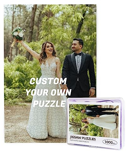 Personalised Photo Jigsaw Age 3+ 300, 500, 1000 Pieces, Personalised Jigsaw Puzzle with Your Own Picture, Custom Photo Puzzle for Adult Kids Teens with Plastic Storage Box (Portrait 1000PCS)
