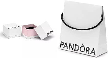 PANDORA Umweltfreundliches Premium-Verpackungsset (Tasche, Schmuckschachtel und Echtheitszertifikat), weiß, 1 unidad (Paquete de 5), Elegant
