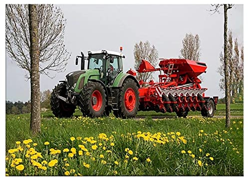 DIY 5D Diamond Painting Set Traktor Diamant Malerei Vollbohrer Stickerei Mosaik Malerei Strass Kreuzstich Kunst Handwerk Leinwand für Wand Und Eingang Dekorationen 30x40cm/12x16inch Square drill