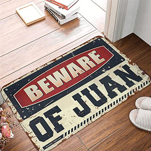 Home Alone Door Mat Beware of Juan Rug Man Cave Decor Welcome Home Door Mat ( Size : 65X90CM )