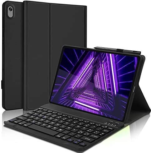 JADEMALL Clavier étui pour Lenovo Tab M10 10,3 Pouces TB-X606F/X606X 2020, [Disposition Italienne] Clavier magnétique sans Fil Bluetooth pour Lenovo Tab M10 10,3, Noir
