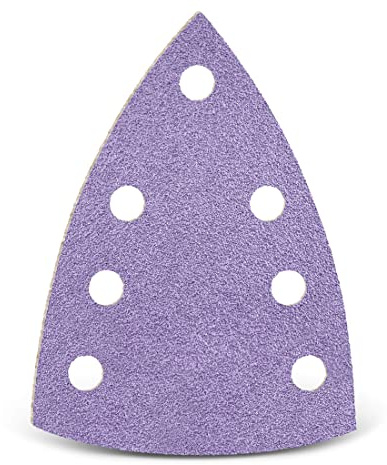 MENZER Purple HD Klett-Schleifblätter, 150 x 100 mm, 7-Loch, f. Deltaschleifer, Keramik-Mix (50 Stk.) K150