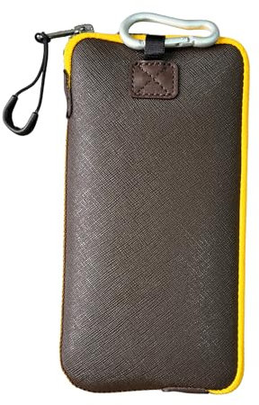 OneJoy Custodia per cellulare, custodia per telefono, custodia per cellulare in neoprene, custodia per bici, custodia per telefono, Marrone, 17 cm x 9 cm