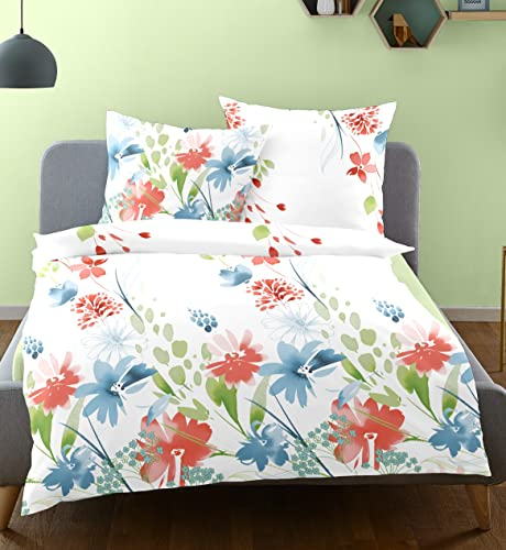 Dormisette Mako-Satin Bettwäsche Spring bunt