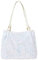Damen Schultertasche mit Glitzer-Pailletten, großes Fassungsvermögen, glänzende Einkaufstasche, 7661+white, Einheitsgröße