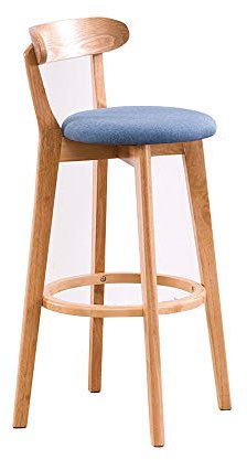 Barhocker aus Massivholz - Nordic Barhocker Rückenlehne Stuhl Frühstücksstuhl, Höhe: 70 cm, 4 Farben Haltbarkeit (Color : B) Interesting