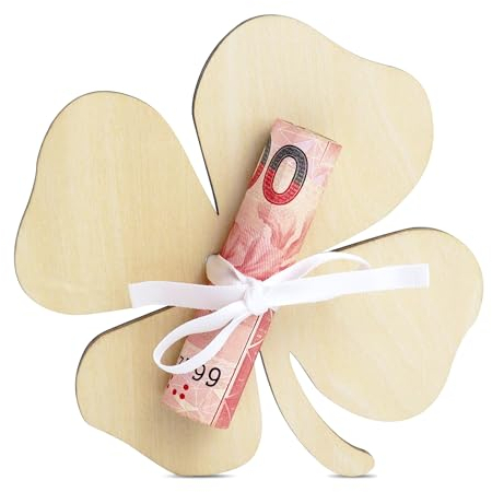 TAKULA Kleeblatt Glücksbringer Geldgeschenke, Kleeblatt Geldgeschenk Taufe,Finanzspritze Geldgeschenk-Lustige Geldgeschenke Kreative Geschenke für Alle