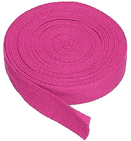 PATIKIL Baumwollband Baumwolle Gurtband 20mm x 9m, Schrägband Baumwoll Nahtband Köperband Saumband Einfassband Stoffband Webband zum Nähen für DIY Basteln Stricken Verpackungen, Rosenrot
