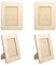 DIY Wooden Picture Frame, 4 Pack Square Photo Frames for Wall Decor, Handmade Craft Set, Mosaic Frame for Kids, Paintable & Decoratable, 8x6 inch, Ideal for Multiple Pictures
