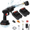 Cordless Pressure Washer, 60Bar 300W Portable Power Washer, with 6 In 1 Nozzle, 2x7500mAh Battery Jet Washers, for Garden, Patio, Car Wash