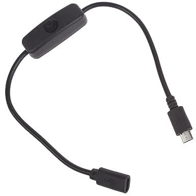 Haiki Micro USB Cable With Button Switch Micro USB 5P Male Female Extension Power Cord For Low Power Devices Micro USB Cable With Switch