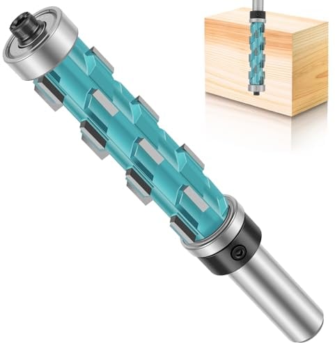 Sutowe 1/2 inch Shank Flush Trim Router Bit Carbide Double Bearing Spiral Trimming Bit 2-9/16 inch Cutting Length Woodworking Flush Trimming Bit for Softwood Hardwood Compression Board