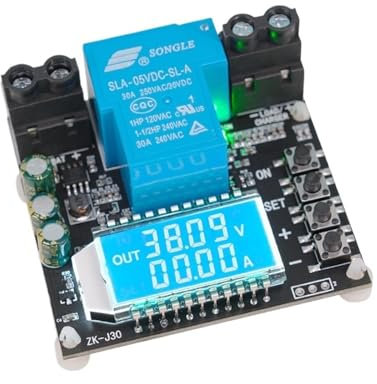 Batteria al piombo-acido al litio, carica e scarica, limitazione della tensione, interruttore del relè di protezione, display della capacità del misuratore di Coulomb, test AH