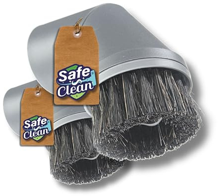 SAFE 'N CLEAN 2 x Möbelpinsel kompatibel mit allen Miele Staubsaugern C1, C2, C3, S8, S6, S5, S4, S2 & diverse weitere, Ersatzteil, passt ins Zubehörfach