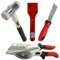Kit de herramientas de acristalamiento: cincel Xpert, pala de acristalamiento de cuña, martillo de nailon Thor 710 y tijeras de juntas Xpert SK2